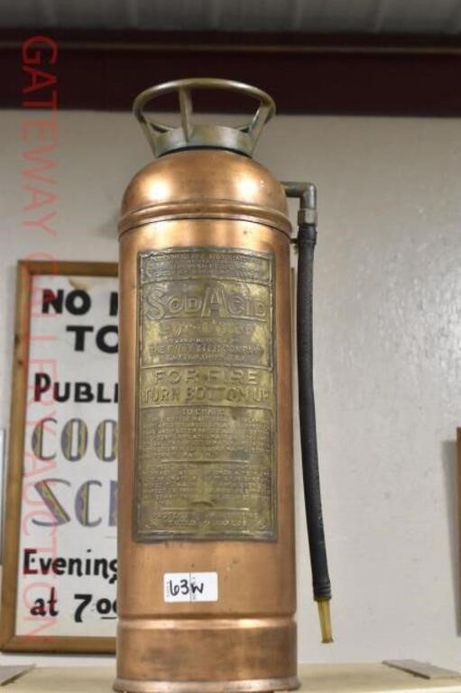 Copper Fire Extinguisher: