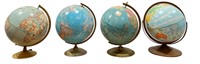 Four Assorted Vintage World Globes