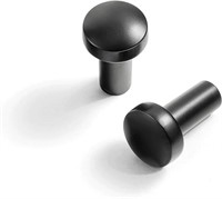 6 Pack Matte Black Modern Cabinet Knobs Solid Cont