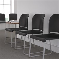 Flash Furniture Modern Black Plastic Chair