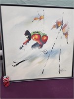 Print on Canvas of Downhill skier.  Look at the