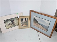 Modern art pictures two framed
