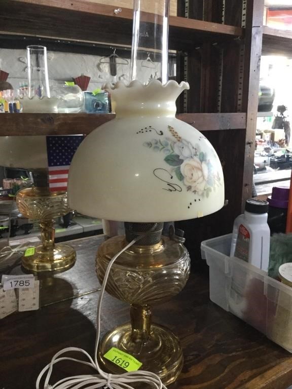 Vintage Electrified Hurricane Lamp