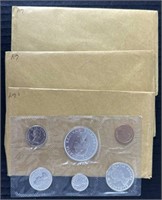 (A) 3 1964 Canadian Proof Sets. 80% Silver.