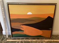 Framed abstract sunset