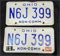 Ohio license plate lot 9