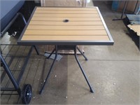 Square Patio Metal / Wood Table