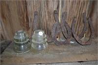 Glass Insulators & Horse Shoes