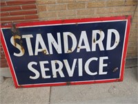 Porcelain Standard Service double sided sign.