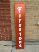 13.5"x 71.75" Metal Firestone Sign.