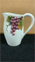 VINTAGE BEAUTIFUL Ceramic Italian Pitcher grapes