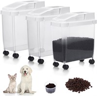 3 Pcs Airtight Pet Food Storage  Large