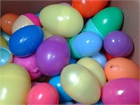 Several Colorful Plastic Easter Eggs