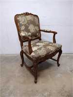 Drexel Carved Wood Arm Chair