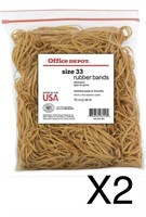 Office Depot Rubber Bands, 33, 3 1/2in. x 1/8in,