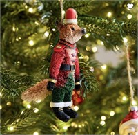 X2 west elm nutcracker fox Christmas ornament