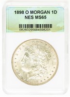 Coin 1898-O Morgan Silver Dollar-NES-MS65