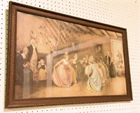 Lot #535 - Antique framed scene of Victorian