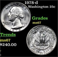 1978-d Washington Quarter 25c Grades GEM++ Unc