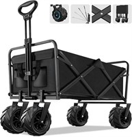 400lb Collapsible Beach Wagon - Black