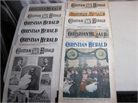 Lot of 12 Early 1900's Christian Herald Magazines