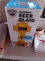 Dumbbell beer glass