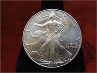 1-ounce silver .999 eagle round. 2001.