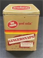Vintage Archway Gingersnaps Tin Can