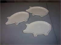 3 Pig Platters - NEW