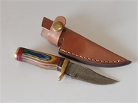 Damascus Knife With Sheath