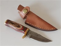 Damascus Knife With Sheath