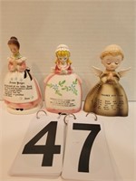 Doll Napkin Holders (2 Pink ~ 1 Brown)