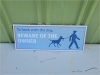 BEWARE OF OWNER TIN SIGN