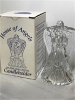 House of Angels Lead Crystal Candle Holder