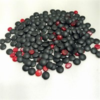 Black and red stones marbles
