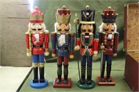 (4) Large Nut Crackers Approx 2 ft Tall & Trunk