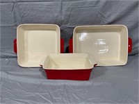 Lot of Red Baking Dishes