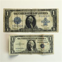 1923 Rare Large Note $1 Silver Certificate and 193