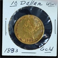 1883 $10 Gold Liberty Head Eagle Coin