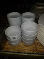White shallow and deep bowls
