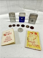 Vintage Railroad and Bus Fare Coins, 1940 Silver