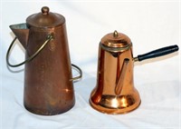 Vintage Copper Coffee From Portugal & Smaller