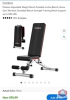 New (3 pcs) POOBOO Pooboo Adjustable Weight Bench