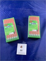 2 boxes of Sonix Gel red pens, 12 each box