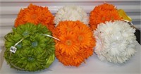 6 Hanging Artificial Flower Balls (8")