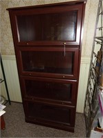 Barrister style bookcase w/sliding glass