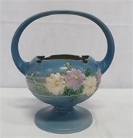 1930s Roseville Pottery Cosmos Basket 357-10