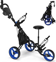 3 Wheel Golf Push Pull Cart  Foldable
