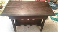 Heart pine handmade antique hall table