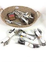 Basket of Flatware, more